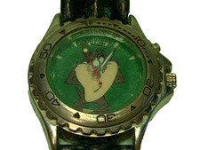tasmanian devil green watch 1997 warner bros A bridge way product FAULTY worn!