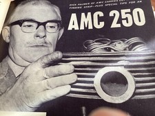 AMC AJS MATCHLESS 250 ENGINE STRIP Period 1960s MOTORCYCLE ARTICLE.