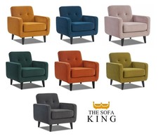 Velvet Sofas: Compact Accent Chairs - 7 Colours - FREE, QUICK & EASY DELIVERY