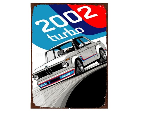 Bmw 2002 turbo metal sign - 2002,