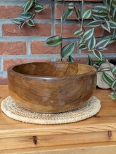 Round Olive Wood Salad Bowl