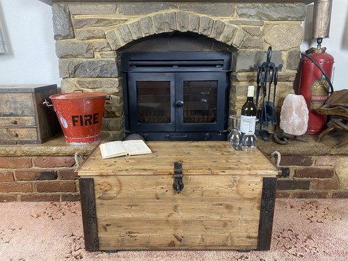 Old antique pine chest - pine,