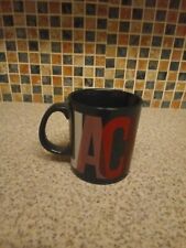 JACK WILLS BLACK MULTI COLOURED WRITING CERAMIC MUG 8.5CM DIAM X 9.5CM HIGH