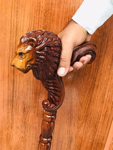 Handmade lion head - lion, wooden