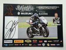 Ian Lowry Hand Signed Relentless Suzuki Poster BSB.
