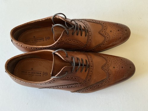 Mens brown leather brogues - mens,