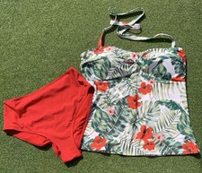 Matalan Women's Floral Tankini UK Size 16 & Size 14 H&M Bottoms - Never Worn