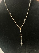 Vtg old rosary necklace - vtg, cross