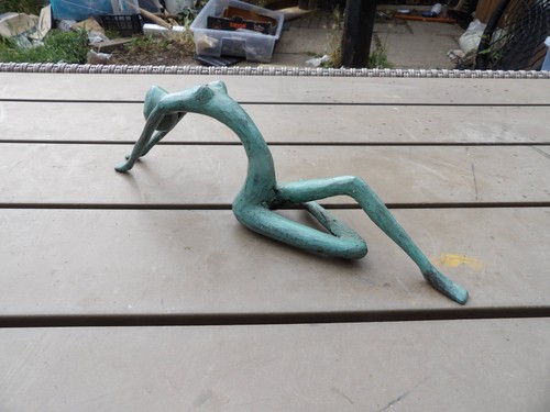 Abstract green patinated