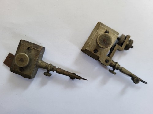 Antique brass trammel - brass, heads