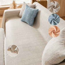 Textured Linen-Style Sofa