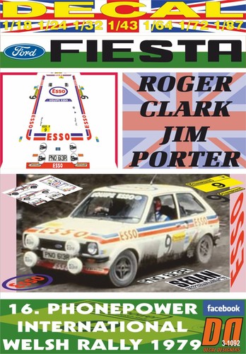 Decal ford fiesta - decal, r.clark