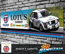 Talbot Lotus Sunbeam Rally Car PVC Banner for Garage, Workshop, Showroom LARGE