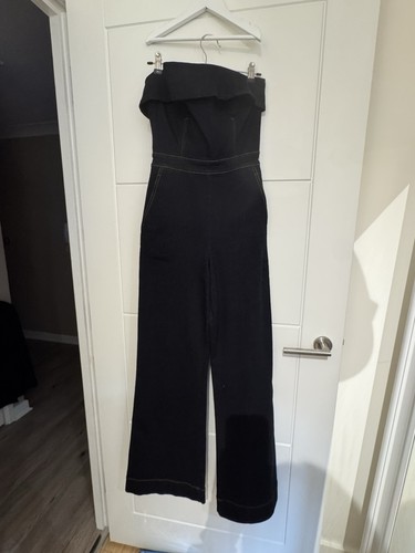 Reiss denim jumpsuit size - reiss,