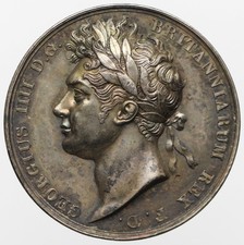 George iv Silver Coronation Medal 1821 by B Pistrucci  Eimer 1146