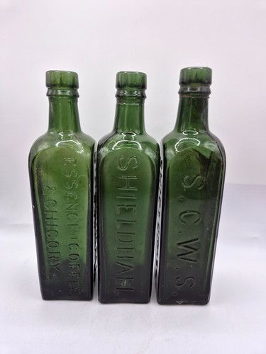Deep green coffee bottles - deep,