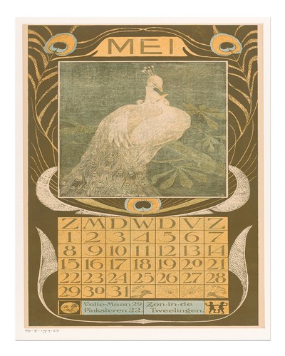 Peacock art nouveau - peacock,