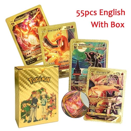55pcs pokemon card foil gold - 55pcs,