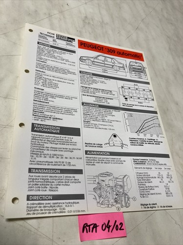 Automobile technical sheet - technical,