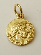  GENUINE SOLID 9ct YELLOW GOLD SMALL ANCIENT ROMAN REPUBLIC COIN Charm Pendant  