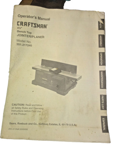 1999 craftsman jointer planer - jointer,