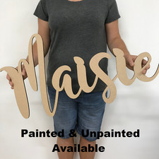 Large wooden name sign - ,