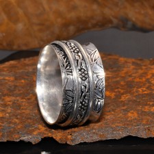 Worry Anxiety Spinner Ring 925