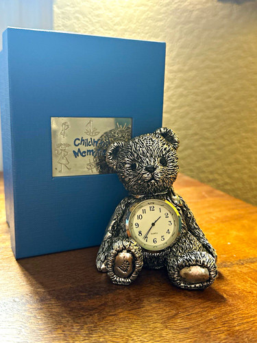 Vintage silver plated teddy - vintage,