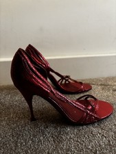 Open Toe Fuschia Pink Faith Heels with ankle strap Suitable for narrow feet