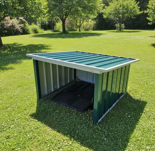Metal robot mower shed lawn - mower,