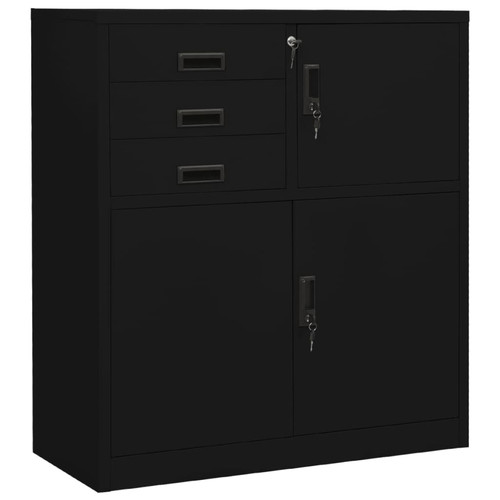 Office cabinet black steel - cabinet,