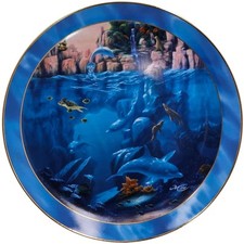 Where Dolphins Dance By Miller Limited Edition Collectors Plate, Franklin Mint