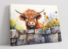 Cute highland cow - cute, wall