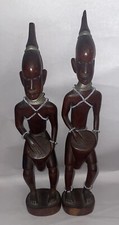 2x VTG Hand Carved Wooden