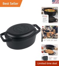 Premium 6 Quart Cast Iron Oval
