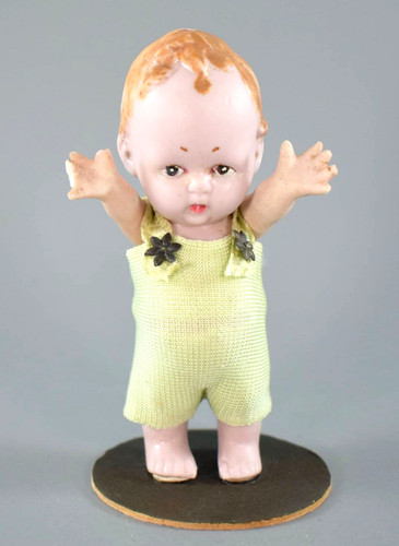 Vintage all bisque kewpie - bisque,