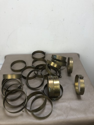 Georgian brass curtain - curtain, rings