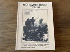 War games rules 1925 1950 - 1925-1950,