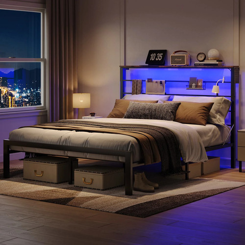 Bestier queen size bed - size, frame
