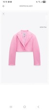 Zara Pink Cropped Jacket  Size