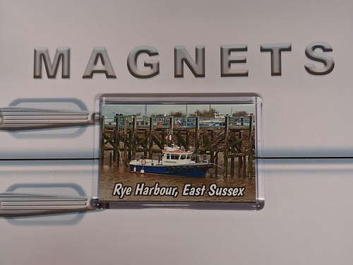 Rye harbour fridge magnet - harbour,