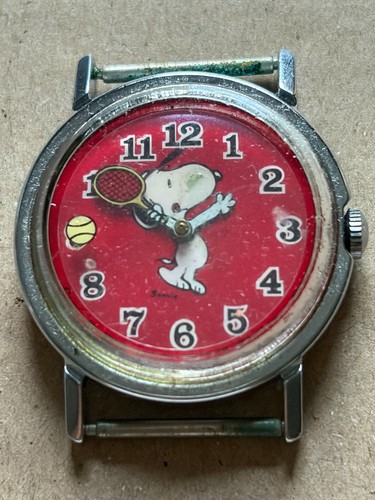 Vintage timex snoopy red dial - vintage,