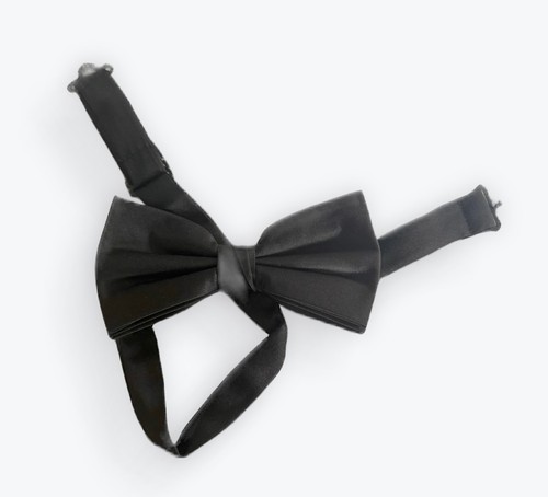 British army black bow tie - black,