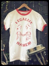 LEGALIZE MAYHEM handcuffed