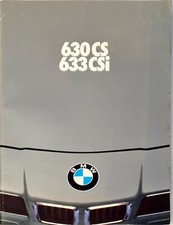 BMW 630 CS 633 CSi Brochure 6 series E24 1978