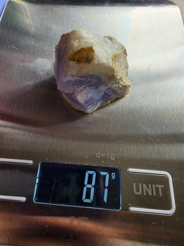 Raw blue lace - blue, agate