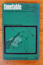 Bus timetable booklet: Bristol Omnibus Company Sep 1967 - Mar 1968