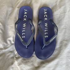 Jack Wills Men’s Navy Blue Flip flops Size UK 9 / UK 10