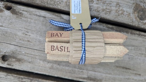 Clay handmade herb - handmade, labels