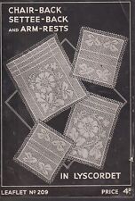 Chair-Back~Settee-Back And Arm-Rests In Lyscordet Leaflet No. 209